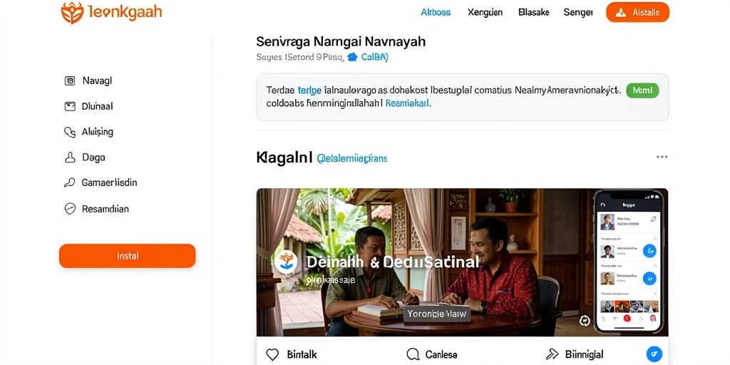 Tampilan awal yang menarik dan informatif.