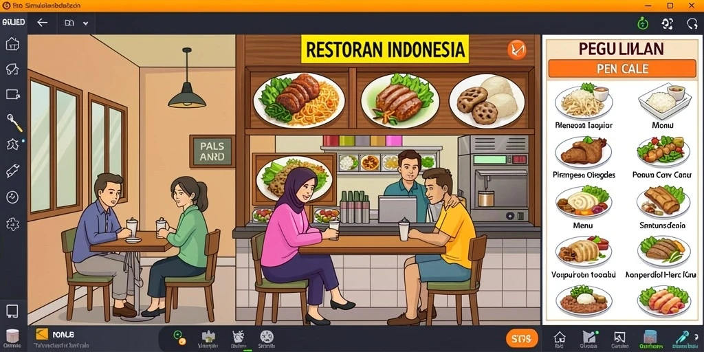 Tampilan menu utama yang menarik dan mudah digunakan.