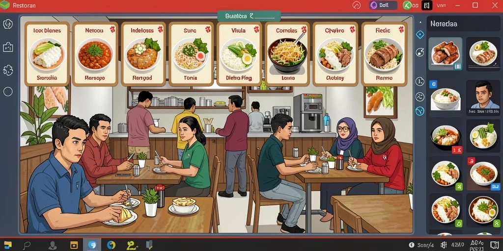 Tampilan menu utama yang menarik dan intuitif.