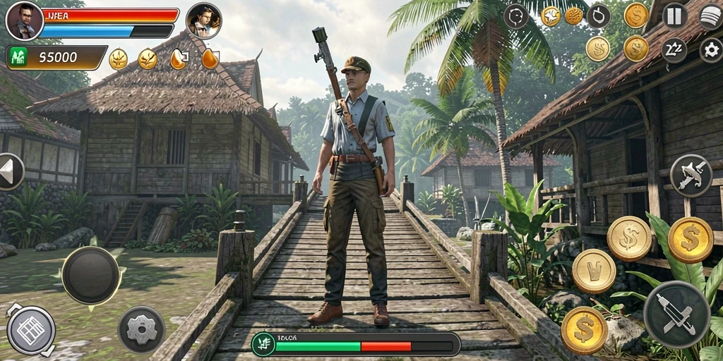 Screenshot aplikasi IDRGAME menunjukkan antarmuka yang intuitif.