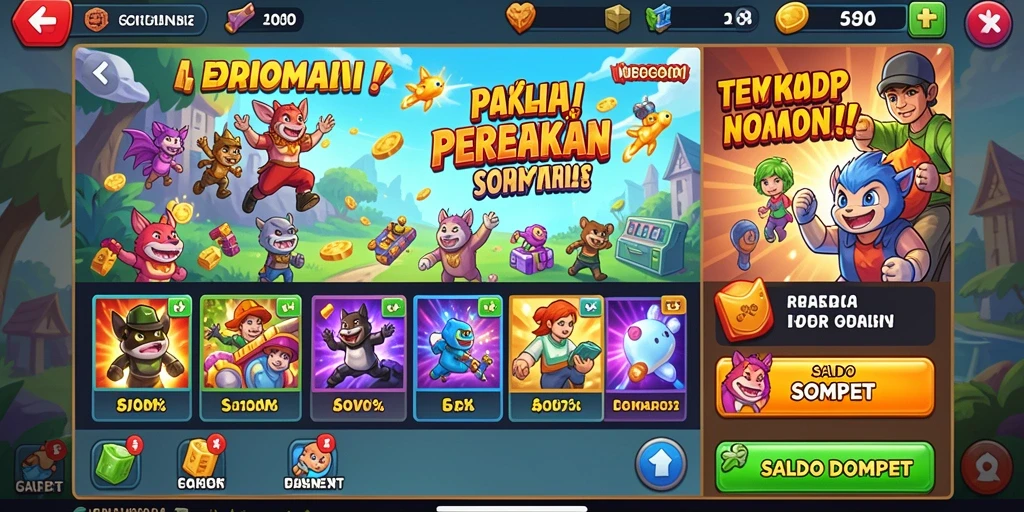 Tampilan menu utama yang menarik dan mudah dinavigasi.